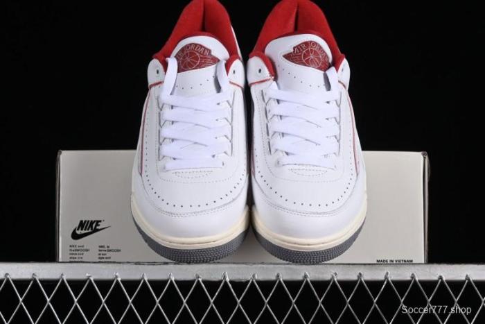 Nike Air Jordan 2/3 Retro Low Top Basketball Shoes in White and Red - FD0383-161 1