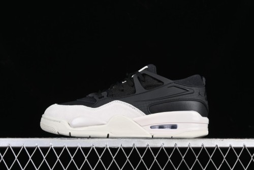 Nike Air Jordan 4 Remastered Sneakers in Black, Light Bone, and Dark Gray - FQ7939-001