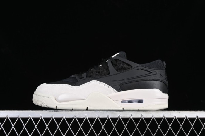Nike Air Jordan 4 Remastered Sneakers in Black, Light Bone, and Dark Gray - FQ7939-001