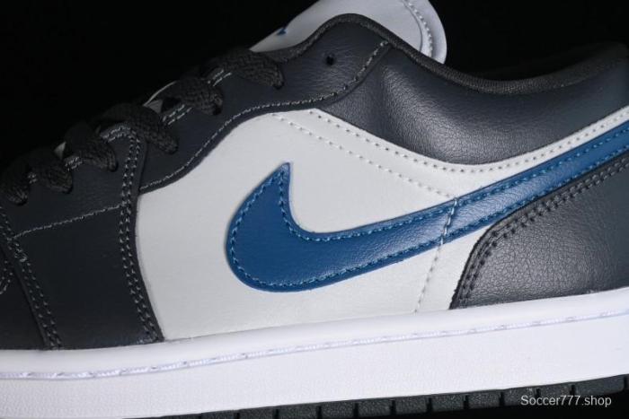 Nike Air Jordan 1 Low AJ1 Black Grey Blue Hook Basketball Shoes - DC0774-040 1