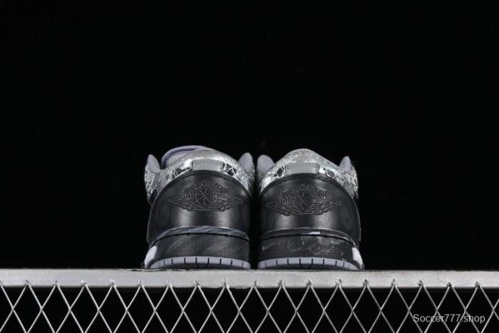 Nike Air Jordan 1 Low AJ1 Panda Prank Modern Gray Silver Black Low-top Casual Sneakers - 553560-053 1