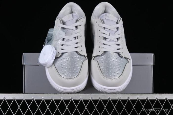 Nike Air Jordan 1 Low AJ1 Grey Silver Low-Top Casual Sneakers - CZ0790-002 1