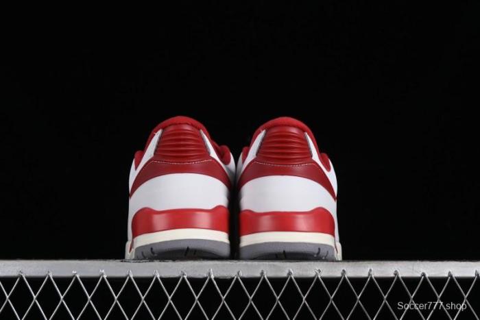 Nike Air Jordan 2/3 Retro Low Top Basketball Shoes in White/Red - FD0383-161 1