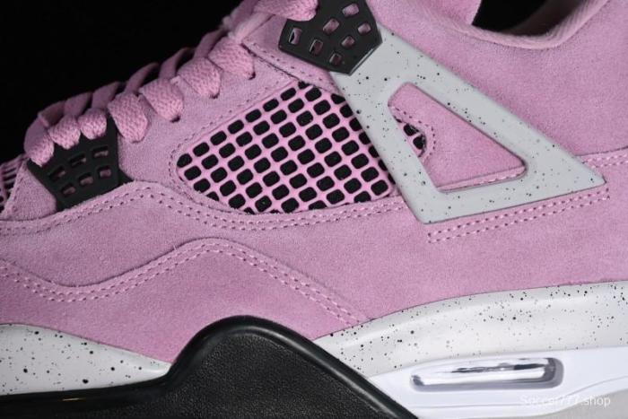 Nike Air Jordan 4 Retro  Orchid  Sneakers with Suede Upper and Cement Grey Accents - AQ9129-501 1