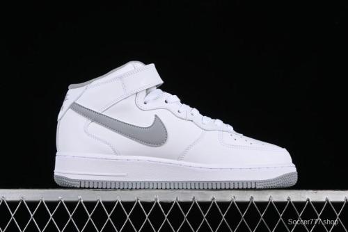 Nike Air Force 1 '07 Mid Casual Sneakers in White-Grey - DV0806-100 1