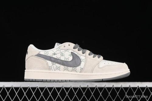 Nike Travis Scott x Fragment Design x Air Jordan 1 Low OG SP AJ1 Retro Sneakers - SJ2068-107