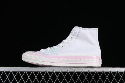 Converse Chuck 1970s Ice Cream Fun White Pink High Top Canvas Sneakers - A10947C 1