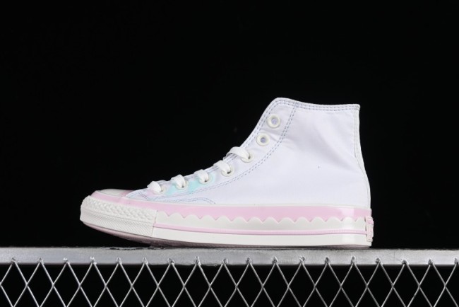 Converse Chuck 1970s Ice Cream Fun White Pink High Top Canvas Sneakers - A10947C 1