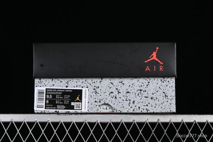 Nike Air Jordan 4 Retro  Orchid  Sneakers with Suede Upper and Cement Grey Accents - AQ9129-501 1