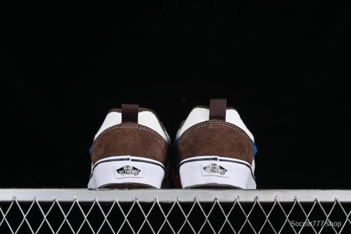 Vans Classics Knu Skool White Blue Brown Colorblock Chunky Tongue Skate Shoes - VN0009QCDMV 1