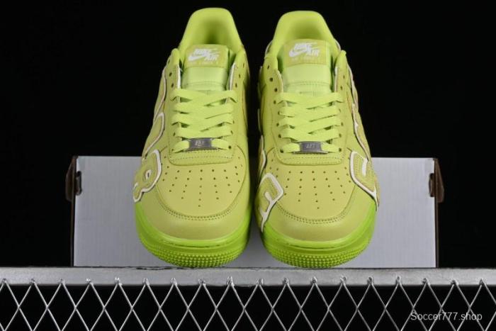 Nike CPFM x Nike Air Force 1 '07 Low Casual Sneakers in Lemon Green with SUNSHINE Design - DC4457-300 1