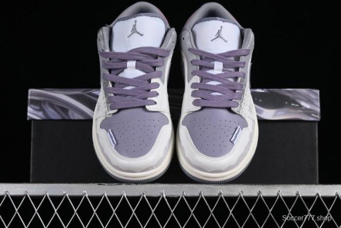 Nike Air Jordan 1 Low AJ1 Retro Basketball Shoes with Panda Mischief Modern Floral Design - 553560-053 1