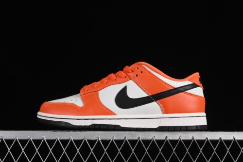 Nike SB Dunk Low Casual Skate Shoes in White, Orange, and Black - DH9765-003 1