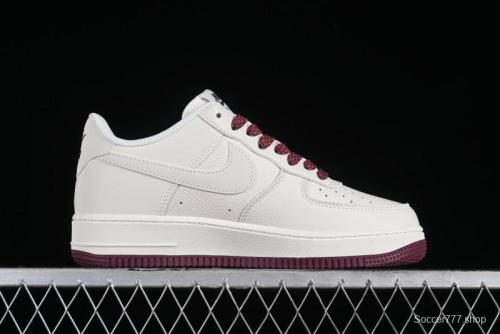 Nike Air Force 1 '07 Low  NIKE  Triple Swoosh Series White Wine Red Classic Casual Sneakers - TV2306-258 1