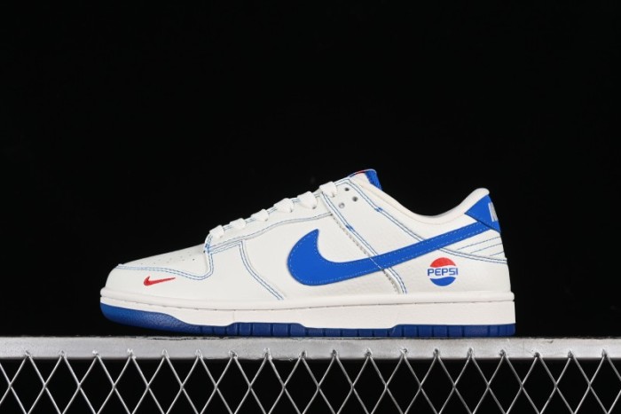 Nike SB Dunk Low Pepsi Anniversary Premium Custom Low-Top Casual Skate Shoes - XB3802-349