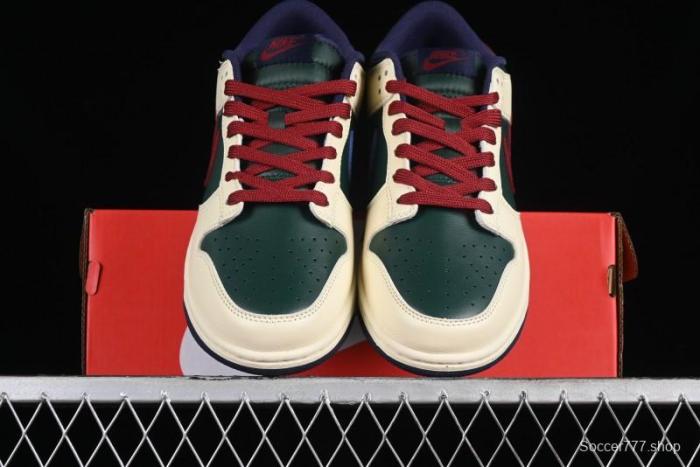 Nike SB Dunk Low Retro Skateboarding Shoes with Gorge Green and Red Swoosh Design - FV8106-361 1