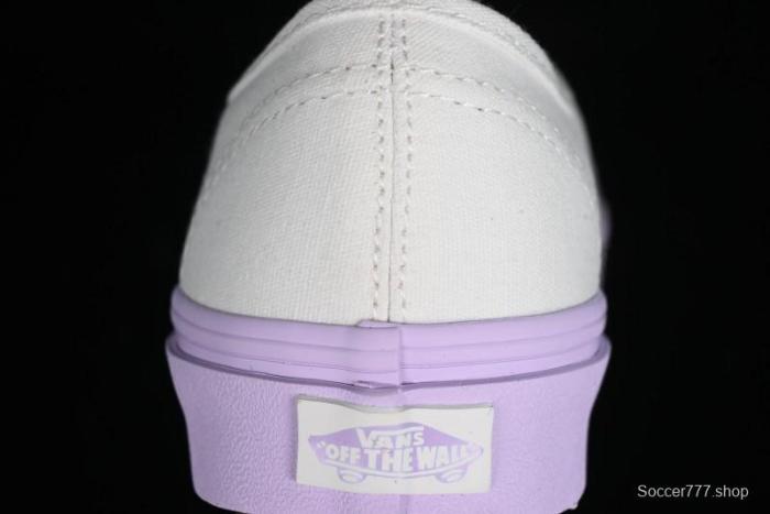 Vans Authentic White Purple Canvas Skate Shoes - VN0009PVCGX 1