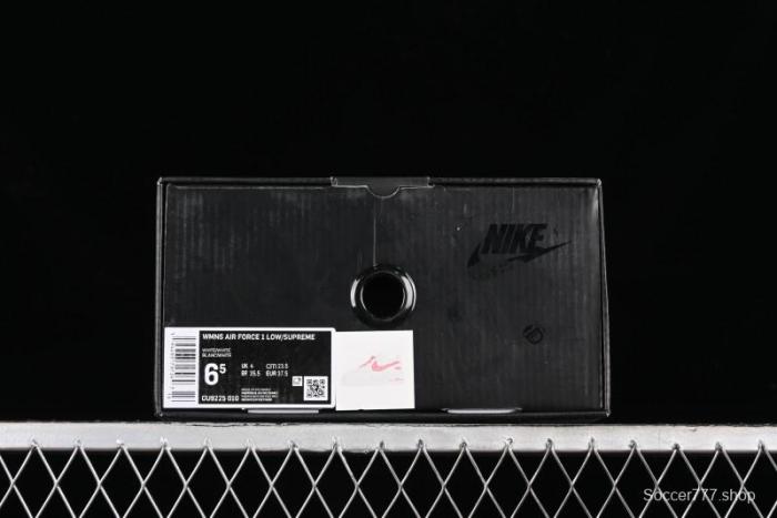 Supreme x Nike Air Force 1 '07 Low Casual Sneakers with Full-Length Air Solo Cushion - CU9225-010