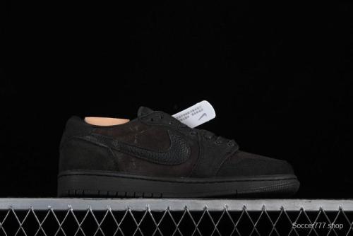 Nike Travis Scott x Air Jordan 1 Low OG AJ1 Reverse Swoosh Sneakers - DM7866-202
