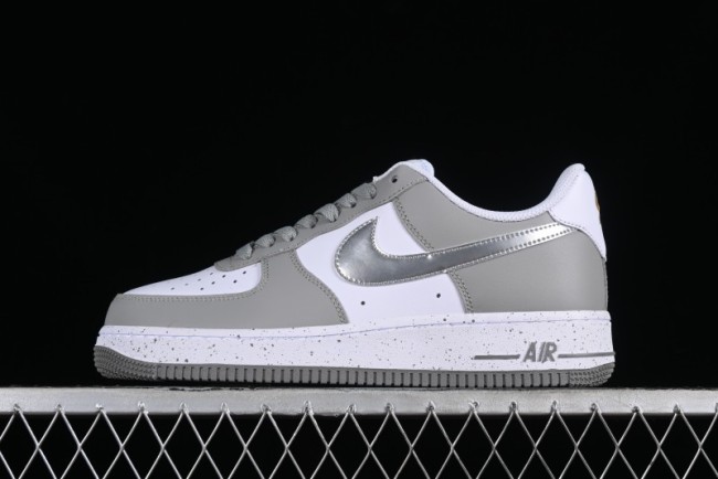 Nike Air Force 1'07 Low Grey Silver Splatter Casual Sneakers - MK5639-889 1