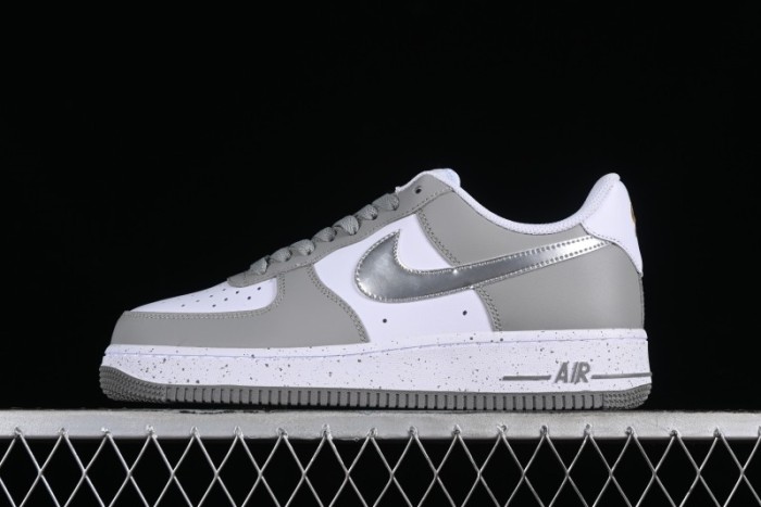Nike Air Force 1'07 Low Grey Silver Splatter Casual Sneakers - MK5639-889 1