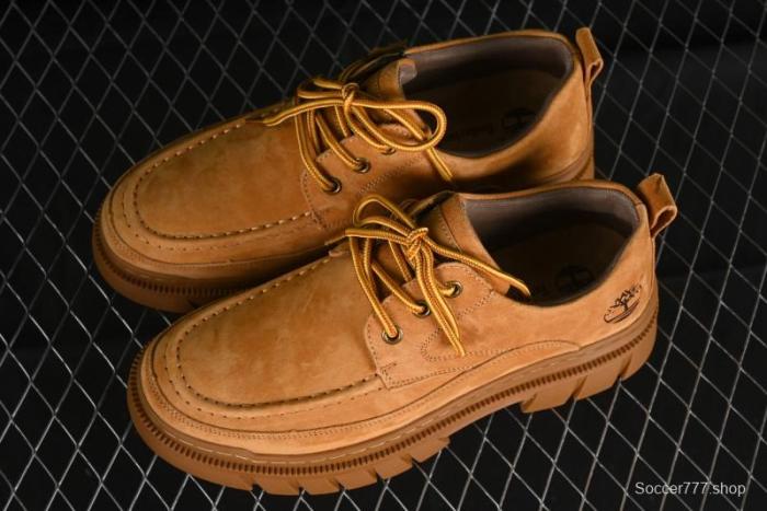 Timberland Low-Top Casual Shoes for Men - 24SS Autumn Collection with Oil-Resistant Italian Leather & Anti-Slip Rubber Outsole - TB73535YELLOW
