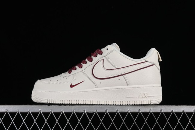 Nike Air Force 1 '07 Low Classic Burgundy Mini Swoosh Starry Sky Low-Top Casual Sneakers - MJ0319-025 1