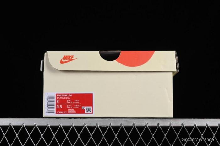 Stussy x Nike Dunk Low SB Skate Shoes in White-Black - FC1688-137 1