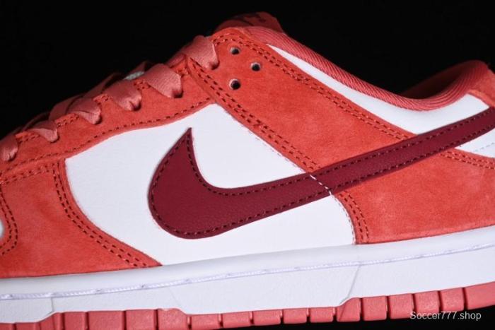 Nike SB Dunk Low Retro Valentine's Day 2024 White Rose Red Skateboarding Shoes - FQ7056-100 1