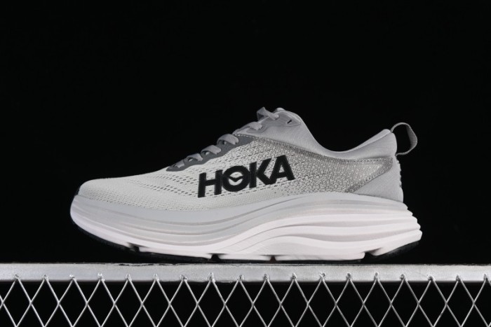 HOKA ONE ONE Bondi 8 Performance Cushioned Running Shoes with Engineered Mesh Upper - 1123202 SHMS 1