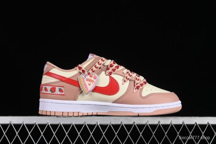 Nike Dunk Low SB Christmas Gift Strawberry Cake Casual Sneakers with Dual Laces - DD1503-118 1