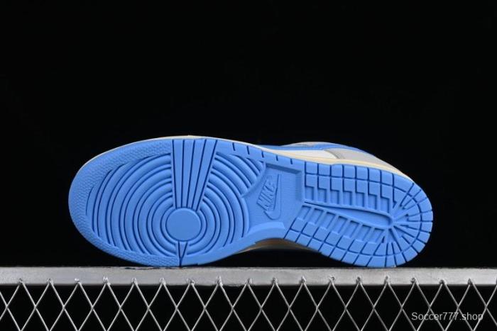 Nike Dunk Low SB  Athletic Department  Grey Blue Leather Skateboarding Shoes - FN7488-133 1