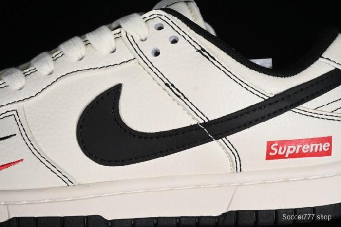 Nike SB Dunk Low Supreme Collaboration - Beige Black Line Anniversary Customized Low-Top Casual Skate Shoes - XX2025-316 1