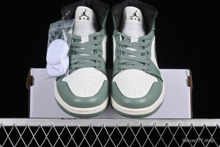 Nike Air Jordan 1 Mid AJ1 Basketball Shoes in Fresh Warm Green - BQ6472-130 1