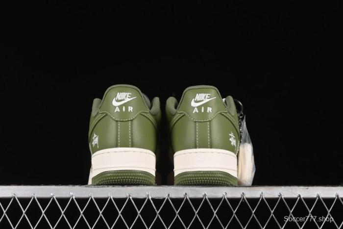 Nike Air Force 1 '07 Low Stussy Collaboration - Lotus Green Low-Top Casual Sneakers - BB5353-515