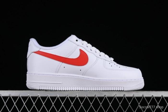 Nike Supreme x Air Force 1 '07 Low White Red Collaboration Casual Sneakers - CU9225-101 1