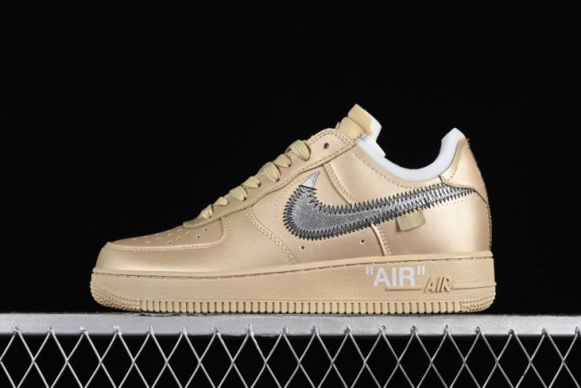 Off-White x Nike Air Force 1 '07 Low  Metal Gold  Casual Sneakers - DX1419-900 1