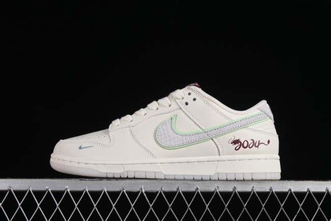 Nike SB Dunk Low Year of the Dragon Limited Edition - White Dragon Anniversary Custom Low-Top Casual Skate Shoes - CF3688-001 1