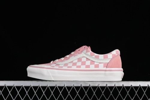 Vans Old Skool Reissue 136 Pink Checkerboard Low Top Retro Canvas Shoes - VN000MT6EBQ 1