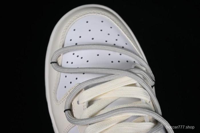 Nike Dunk Low Next Nature SB Lace-Up Low-Top Casual Sneakers in Cream Dark Brown - DD1873-103 1