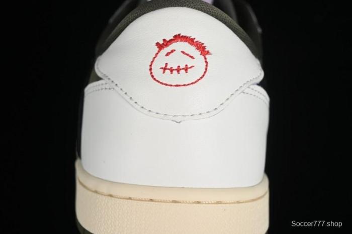 Nike Travis Scott x Air Jordan 1 Low OG AJ1 Reverse Swoosh Sneakers - DM7866-200 1