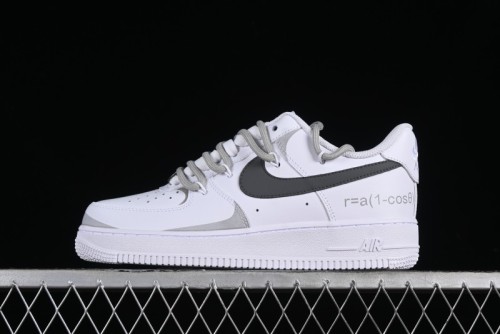Nike Air Force 1 '07 Low Spray Paint White Grey Strap Low-Top Casual Sneakers - ZH0316-017 1