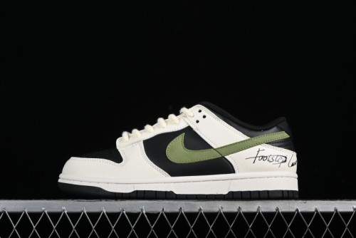 Nike SB Dunk Low Casual Skateboarding Shoes in Beige Green with Hemp Rope Detail - LK2146-511