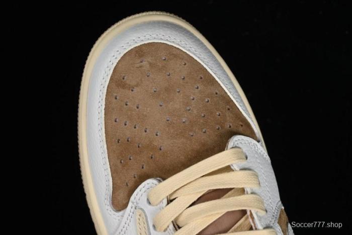 Nike Travis Scott x Air Jordan 1 Low OG AJ1 Reverse Swoosh Sneakers - DM7866-106 1