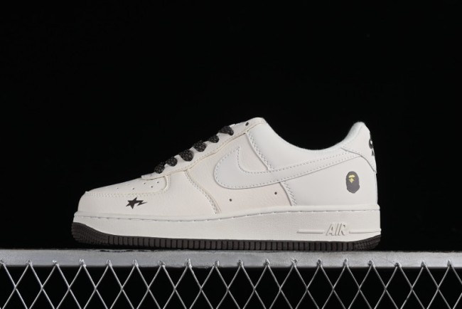 Nike Air Force 1 '07 Low BAPE Collaboration - Beige Black Star FG6688-100 1