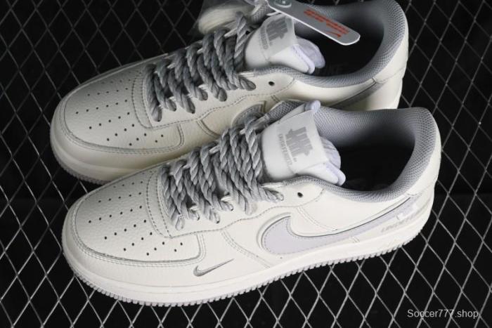 Nike Undefeated Air Force 1'07 Low Casual Sneakers in Beige Hemp with Reflective Details - UT2023-203 1