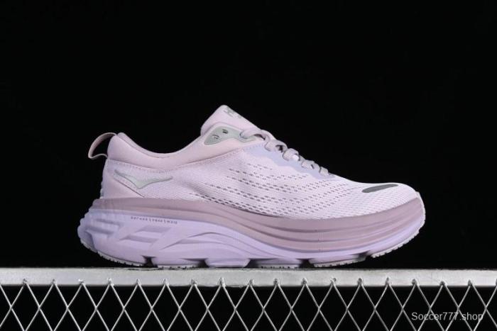 HOKA ONE ONE Bondi 8 Performance Cushion Running Shoes with Enhanced Support - 1127952 LMEL 1