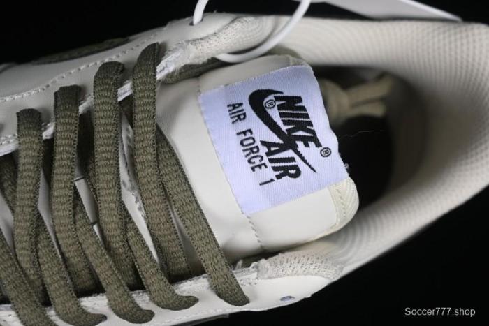 Nike Air Force 1 '07 Low Casual Sneakers in White Green Colorway - CQ5059-110 1