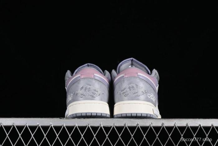 Nike Air Jordan 1 Low AJ1 Retro Basketball Shoes with Panda Mischief Modern Floral Design - 553560-053 1