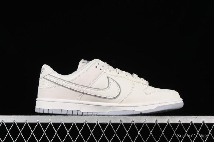 Nike SB Dunk Low Supreme Collaboration - Light Grey Anniversary Customized Low-Top Casual Skate Shoes - DJ2024-005